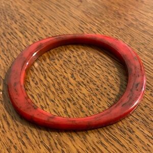Bakelite Mottled Red Bracelet